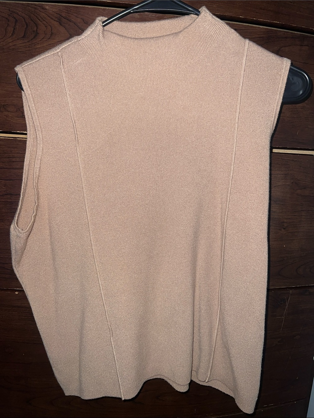 Sleeveless Mock Neck Tank in Dusty Rose
